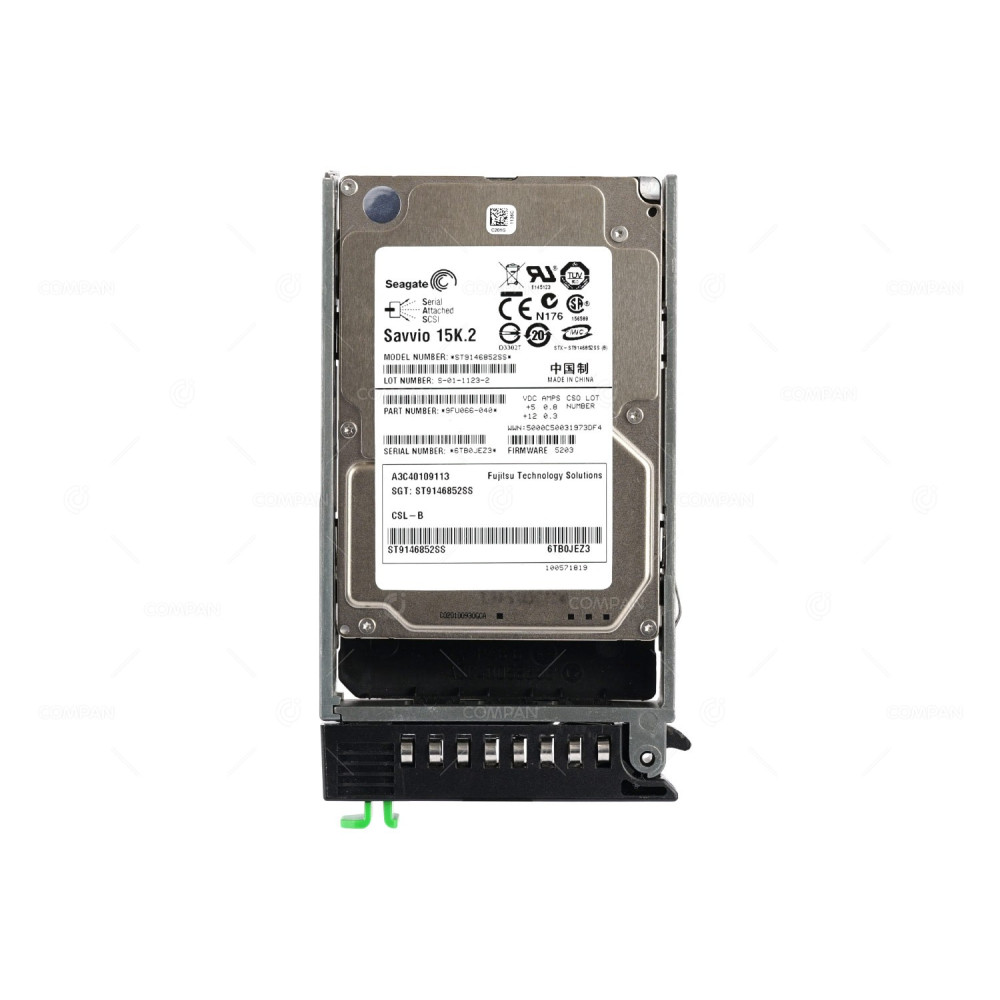 A3C40109113 FUJITSU HARD DRIVE 146GB 15K 6G SAS 2.5 SFF ST9146852SS, 9FU066-040